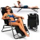 Шезлонг (крісло-лежак) Springos Zero Gravity для пляжу, тераси та саду GC0060 Black