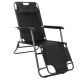 Шезлонг (крісло-лежак) Springos Zero Gravity для пляжу, тераси та саду GC0060 Black