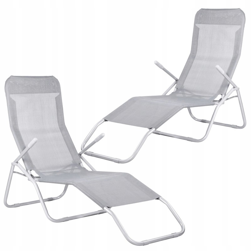 Шезлонг Springos Zero Gravity складний GC0015 Grey