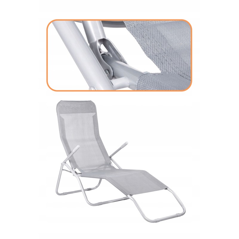 Шезлонг Springos Zero Gravity складний GC0015 Grey
