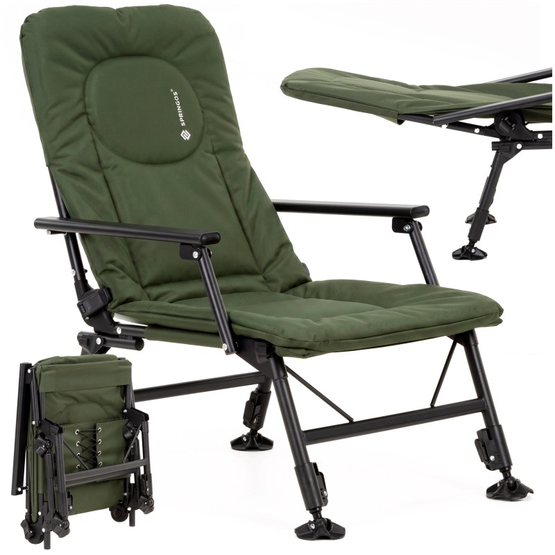 Крісло туристичне Springos коропове, складне CS0191 Navy Green