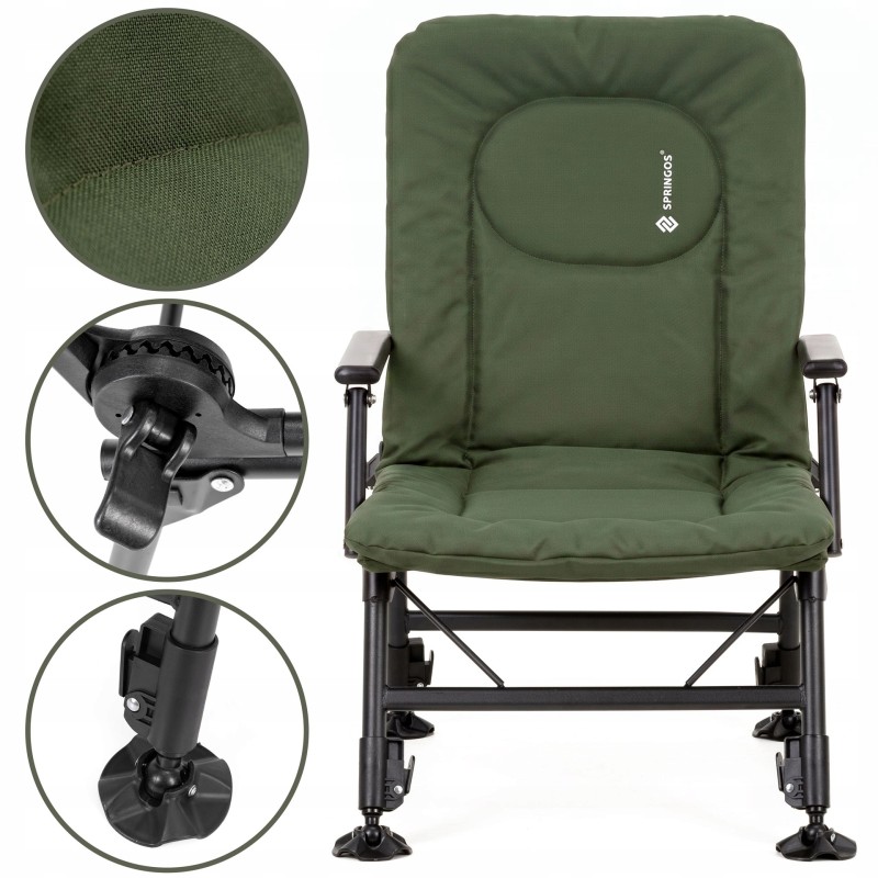Крісло туристичне Springos коропове, складне CS0191 Navy Green