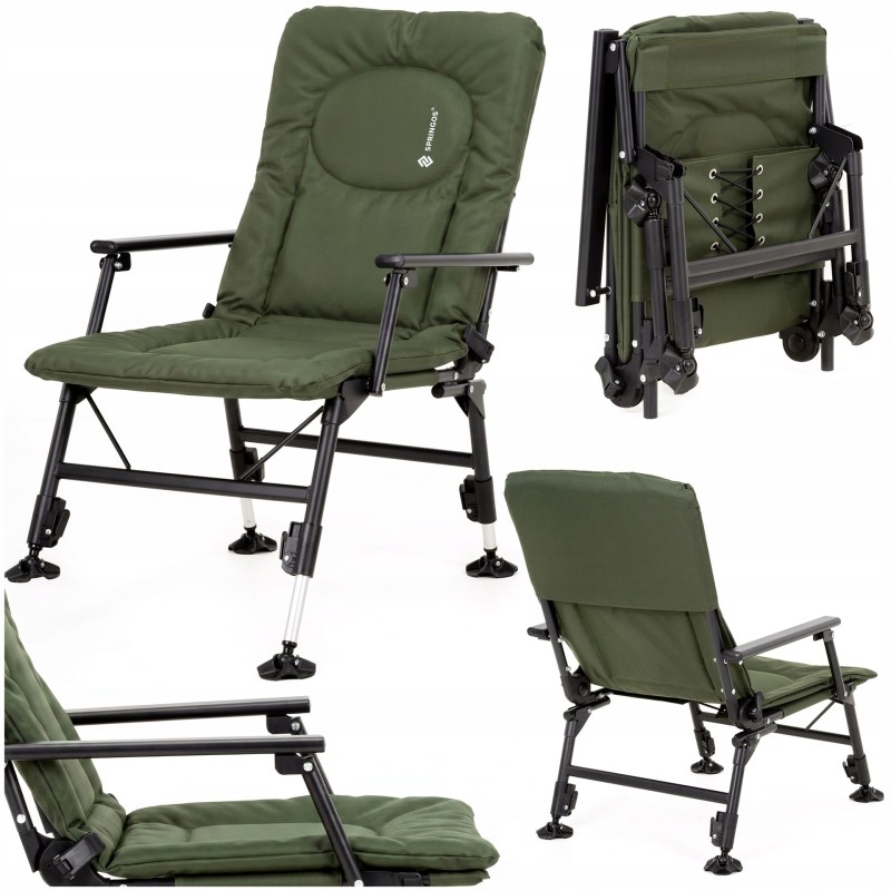 Крісло туристичне Springos коропове, складне CS0191 Navy Green