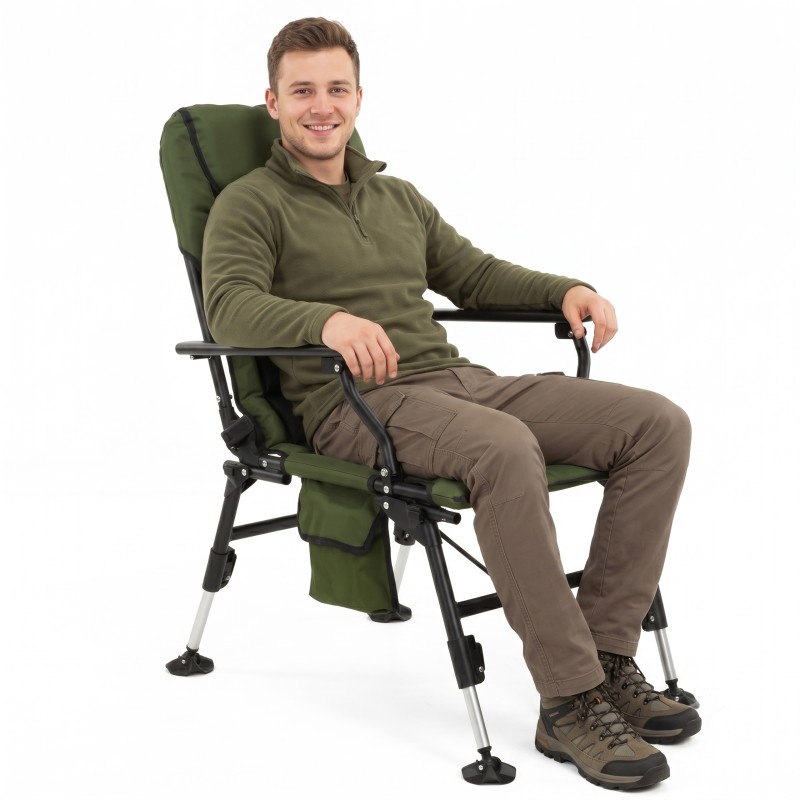 Крісло-розкладачка туристичне Springos CS0192 регульоване Navy Green/Black