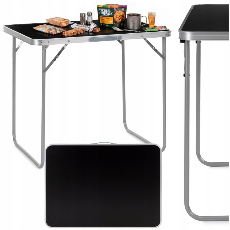 Стіл кемпінговий Springos 80 x 60 см складний CS0184 Black