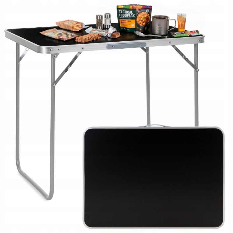 Стіл кемпінговий Springos 80 x 60 см складний CS0184 Black