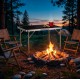 Стіл кемпінговий Springos 80 x 60 см складний CS0184 Black