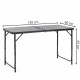 Стіл кемпінговий Springos 120 x 60 см складний CS0183 Grey/Black