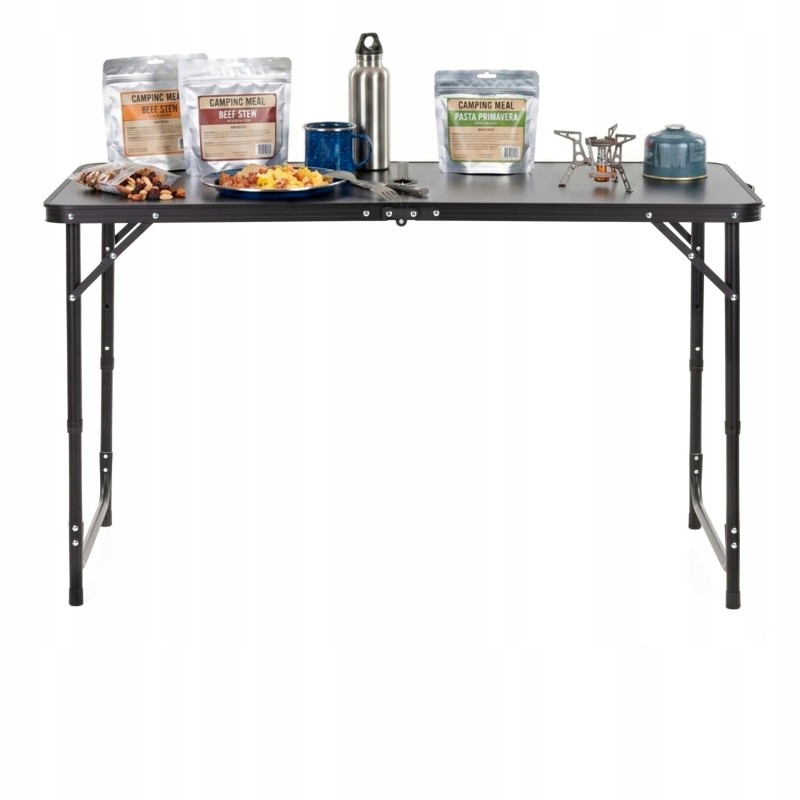 Стіл кемпінговий Springos 120 x 60 см складний CS0183 Grey/Black