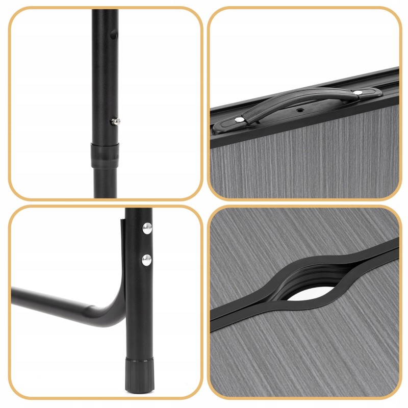Стіл кемпінговий Springos 120 x 60 см складний CS0183 Grey/Black
