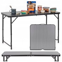 Стіл кемпінговий Springos 120 x 60 см складний CS0183 Grey/Black