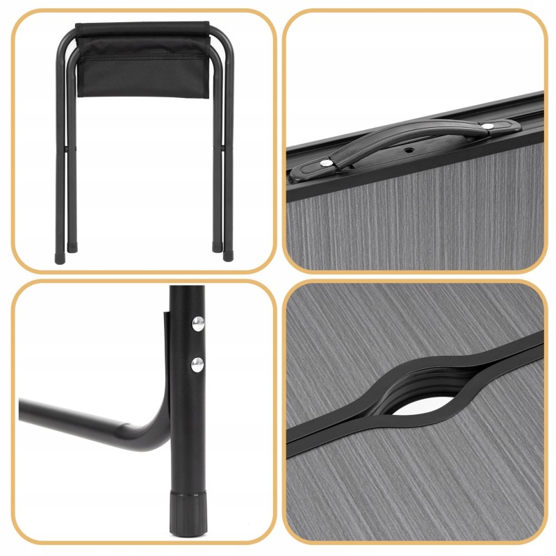 Набір кемпінговий Springos складний стіл та стільці 4 шт CS0182 Grey/Black
