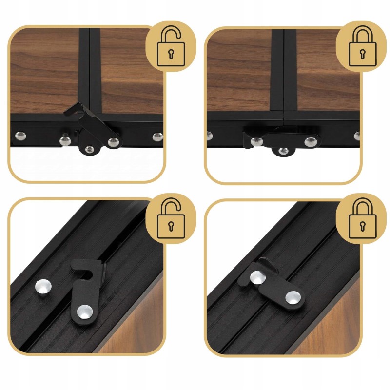 Набір кемпінговий Springos складний стіл та стільці 4 шт CS0180 Brown/Black
