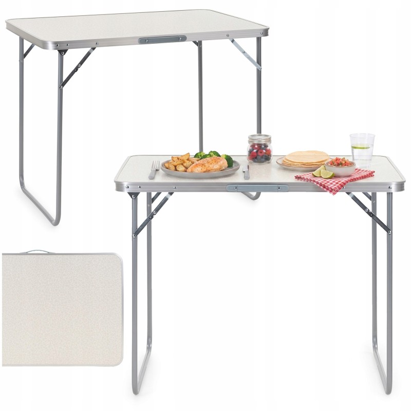 Стіл кемпінговий Springos 90 x 60 см складний CS0177 White