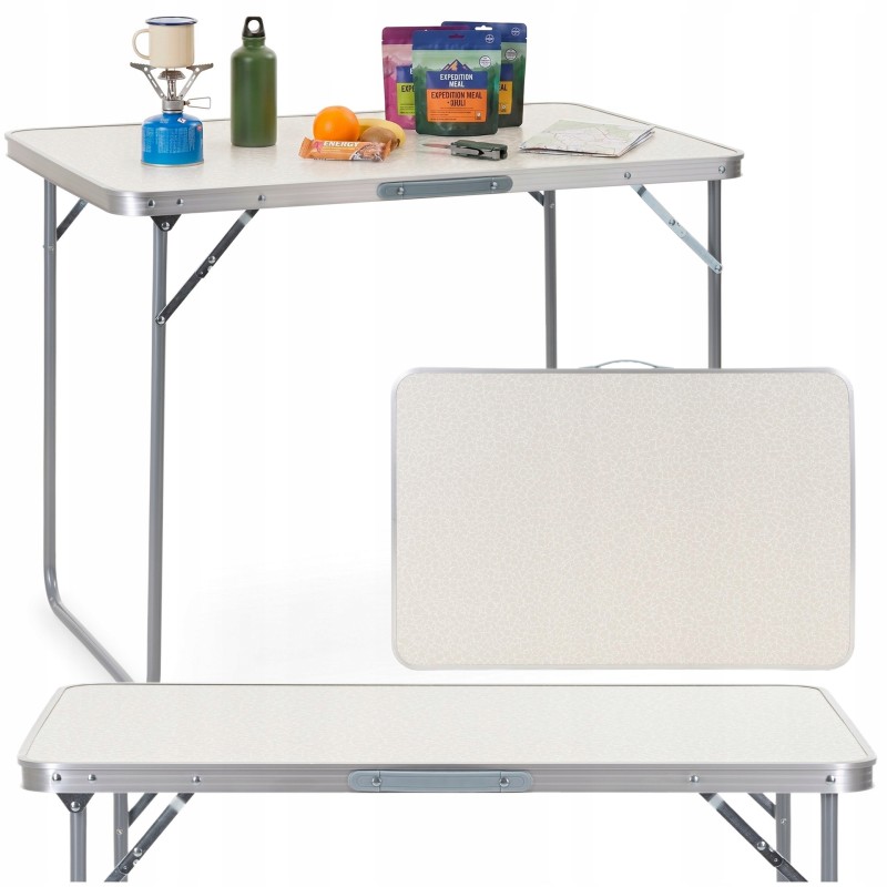 Стіл кемпінговий Springos 90 x 60 см складний CS0177 White