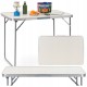 Стіл кемпінговий Springos 90 x 60 см складний CS0177 White