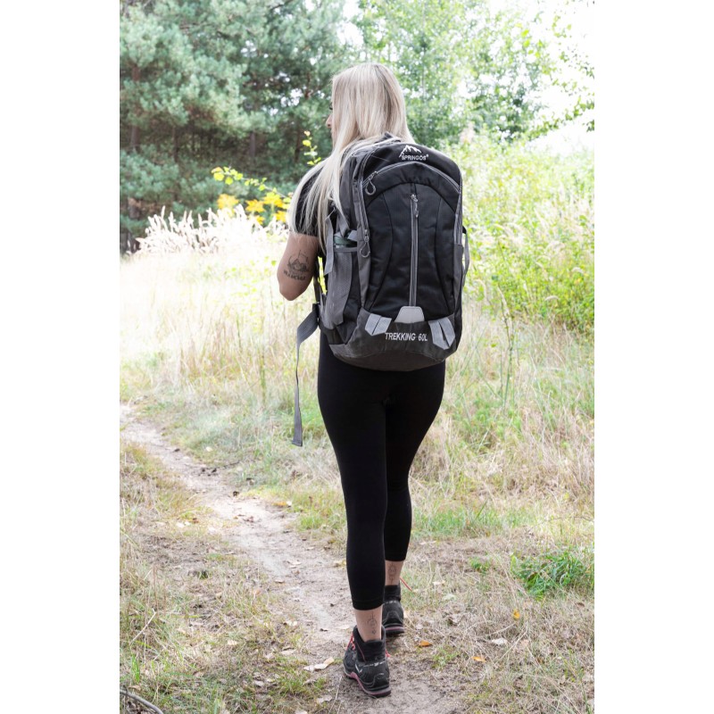 Рюкзак туристичний Springos 60 л CS0132 Black/Grey