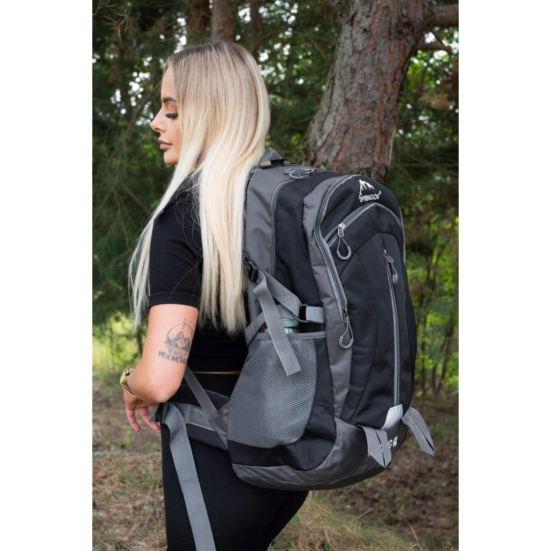 Рюкзак туристичний Springos 60 л CS0132 Black/Grey
