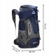 Рюкзак туристичний Springos 60 л CS0129 Navy Blue/Grey