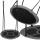 Гойдалка-гніздо Springos кругла 110 см NS027 Black/Grey