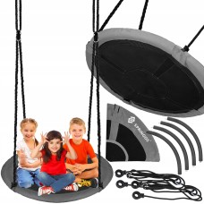 Гойдалка-гніздо Springos кругла 110 см NS027 Black/Grey