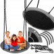 Гойдалка-гніздо Springos кругла 110 см NS027 Black/Grey
