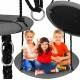 Гойдалка-гніздо Springos кругла 110 см NS027 Black/Grey