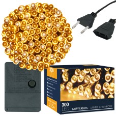 Гірлянда Springos 20 м 300 LED 8 режимів CL0336 Warm White