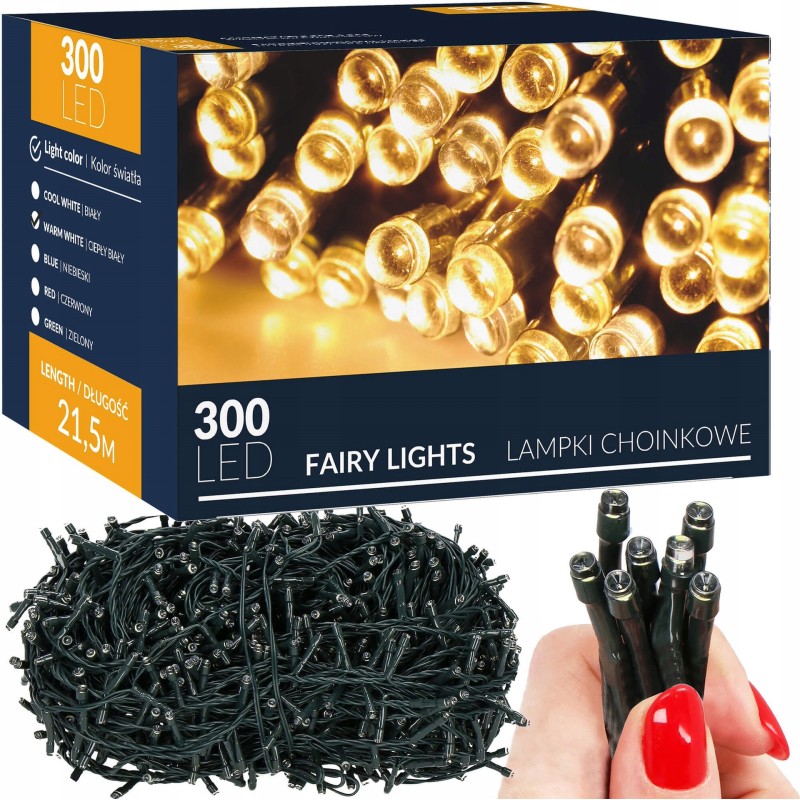 Гірлянда Springos 20 м 300 LED 8 режимів CL0336 Warm White