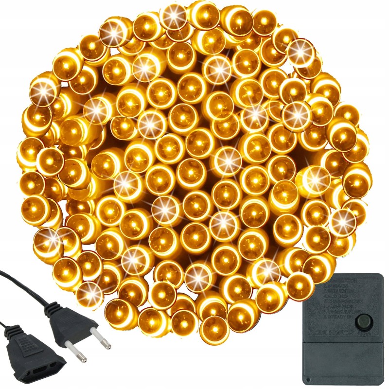 Гірлянда Springos 20 м 300 LED 8 режимів CL0336 Warm White