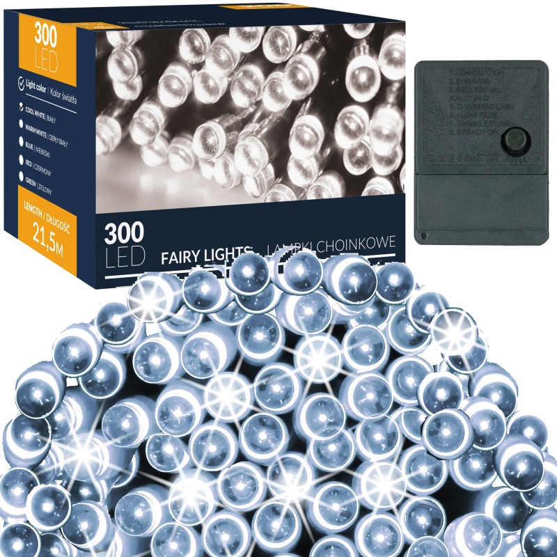 Гірлянда Springos 20 м 300 LED 8 режимів CL0337 Cold White