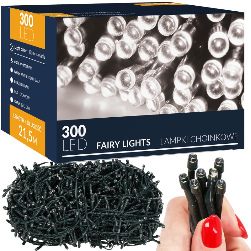 Гірлянда Springos 20 м 300 LED 8 режимів CL0337 Cold White