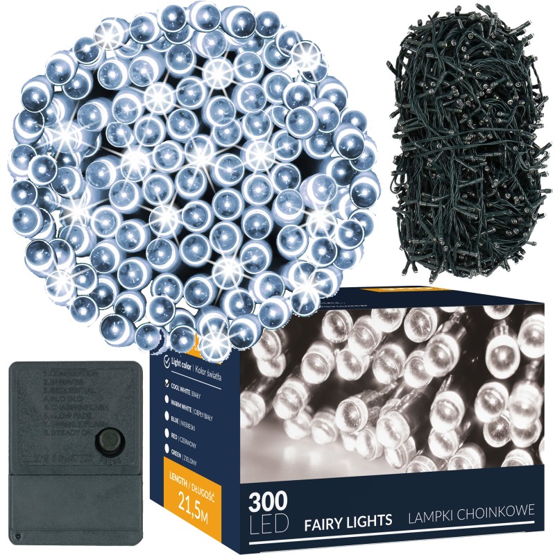 Гірлянда Springos 20 м 300 LED 8 режимів CL0337 Cold White