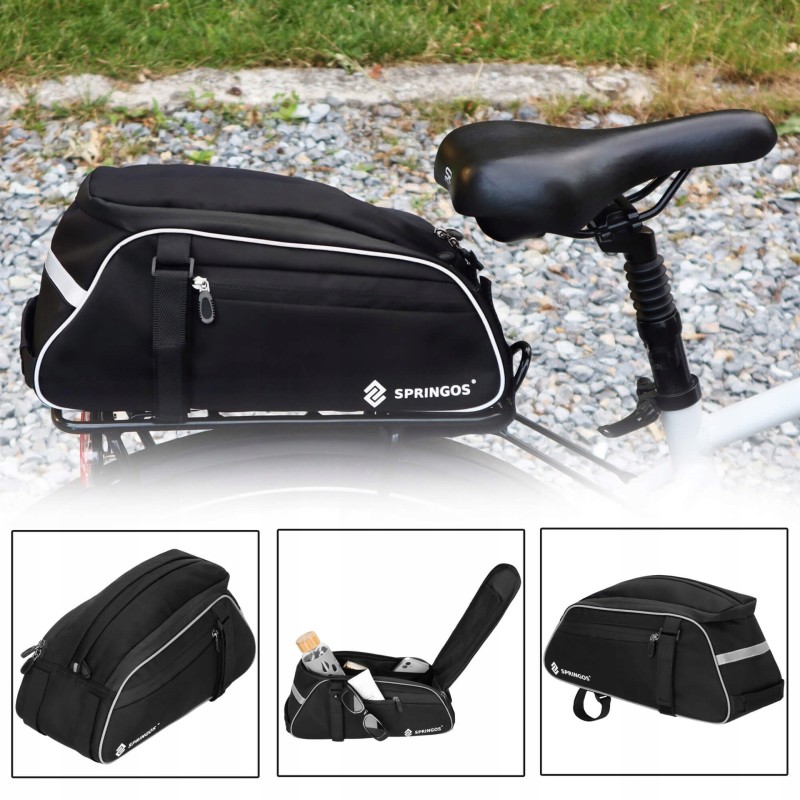 Сумка велосипедна Springos для багажника BA0092 Black