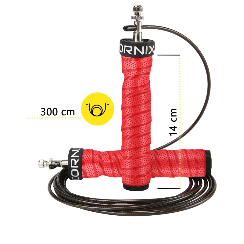 Скакалка швидкісна для кросфіту Cornix Speed Rope Pro XR-0519 Red