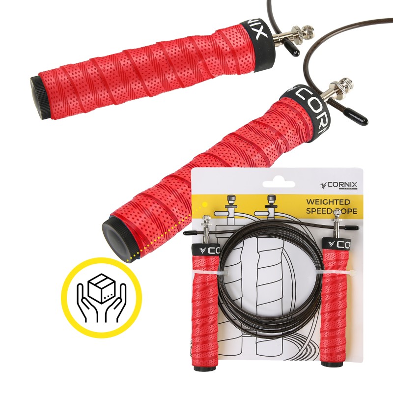 Скакалка швидкісна для кросфіту Cornix Speed Rope Pro XR-0519 Red