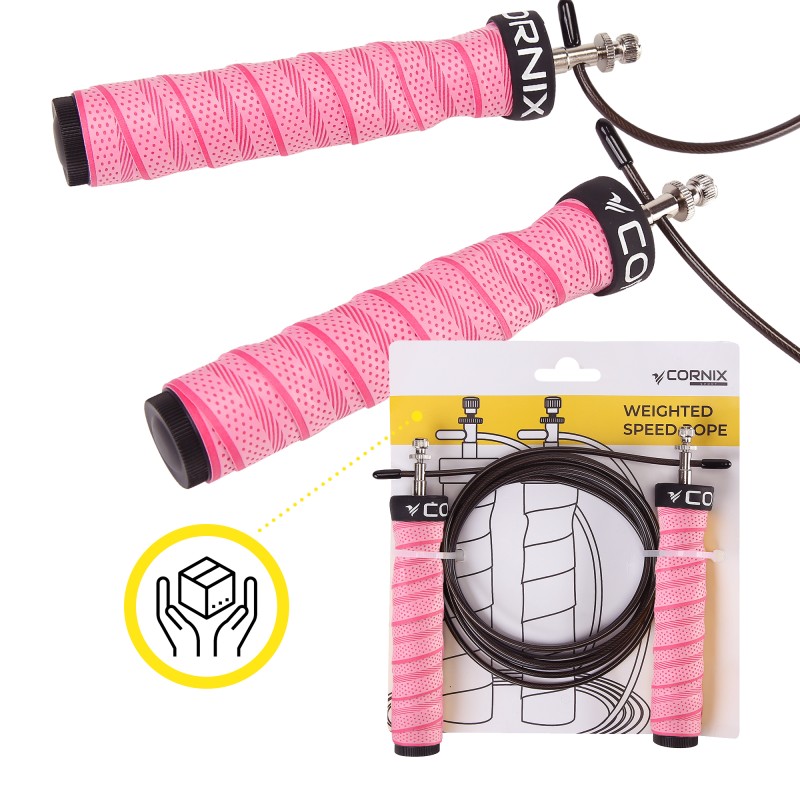 Скакалка швидкісна для кросфіту Cornix Speed Rope Pro XR-0520 Pink