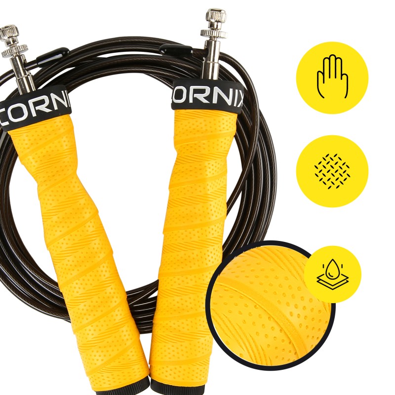 Скакалка швидкісна для кросфіту Cornix Speed Rope Pro XR-0521 Yellow