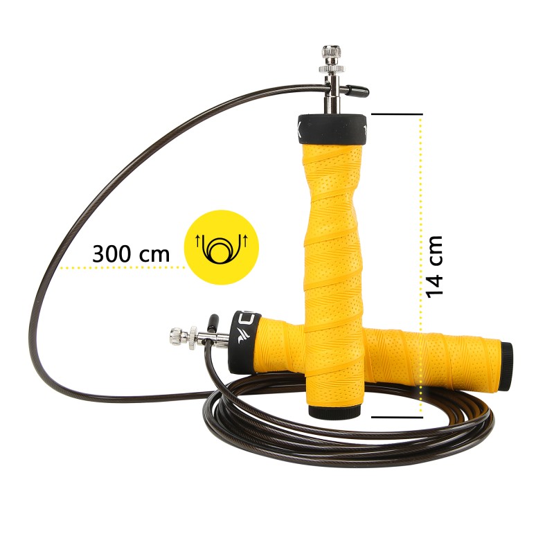 Скакалка швидкісна для кросфіту Cornix Speed Rope Pro XR-0521 Yellow