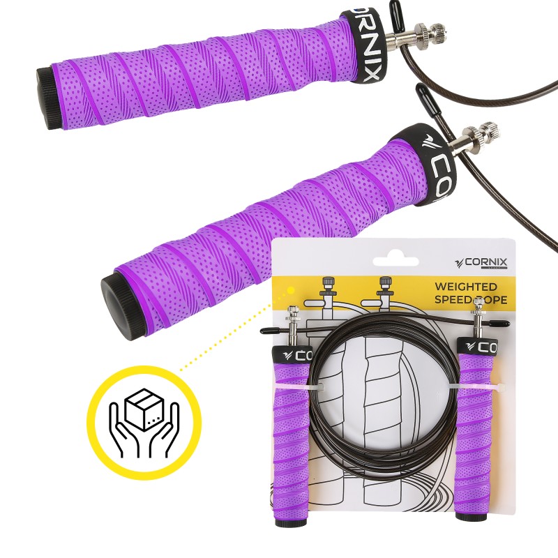 Скакалка швидкісна для кросфіту Cornix Speed Rope Pro XR-0523 Violet