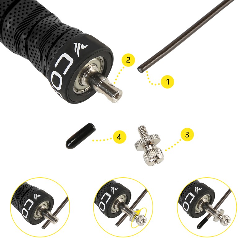 Скакалка швидкісна для кросфіту Cornix Speed Rope Pro XR-0524 Black
