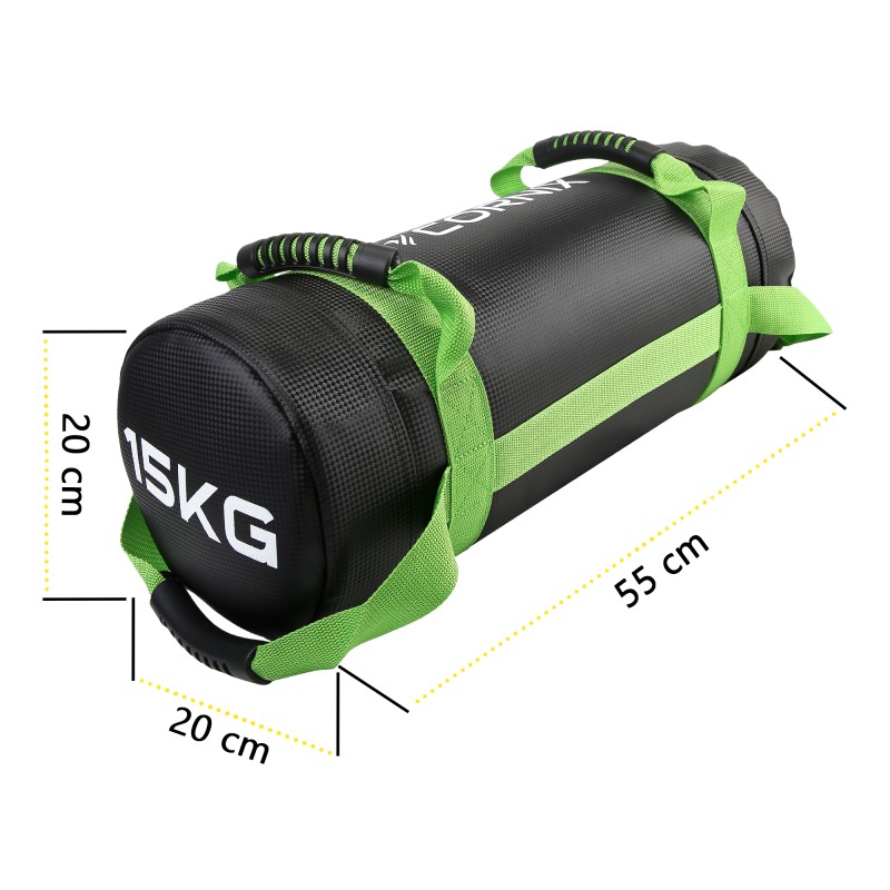 Мішок для кросфіту Cornix 15 кг тренувальний XR-0550 Black/Green