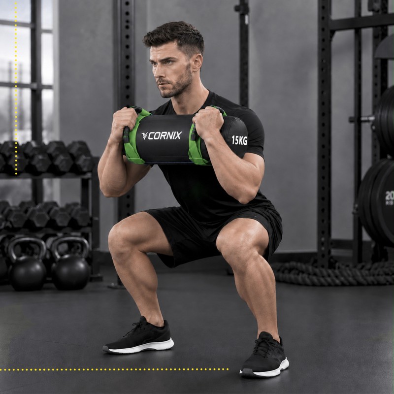 Мішок для кросфіту Cornix 15 кг тренувальний XR-0550 Black/Green