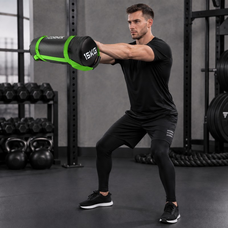 Мішок для кросфіту Cornix 15 кг тренувальний XR-0550 Black/Green