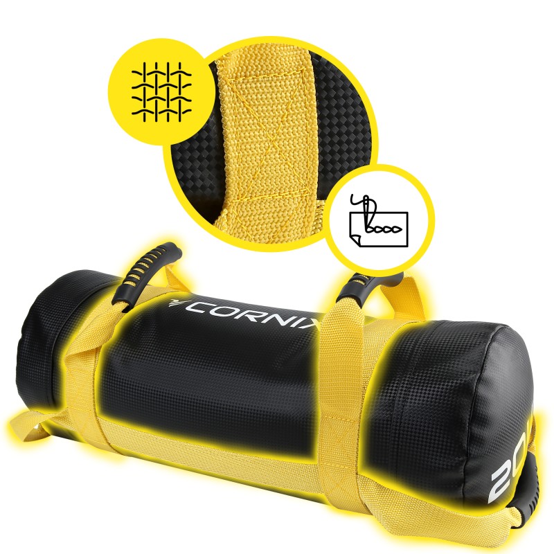 Мішок для кросфіту Cornix 20 кг тренувальний XR-0551 Black/Yellow
