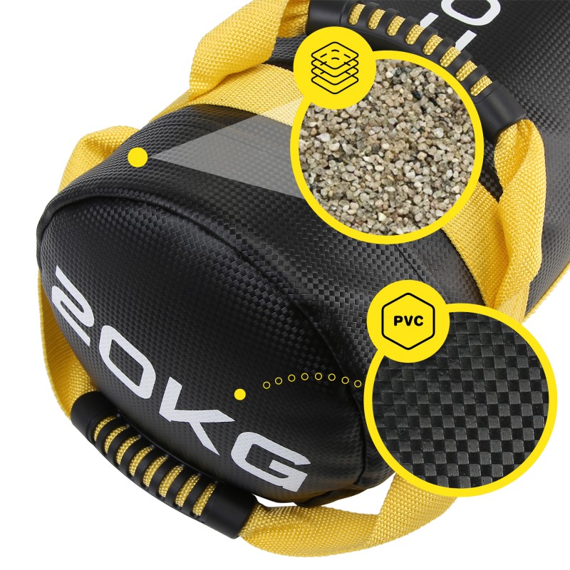 Мішок для кросфіту Cornix 20 кг тренувальний XR-0551 Black/Yellow