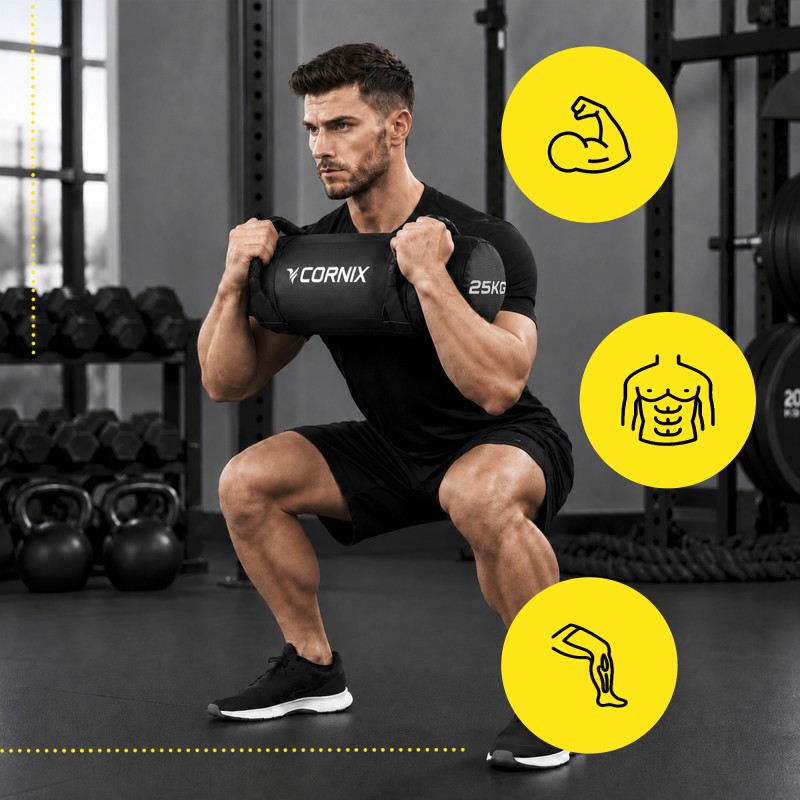 Мішок для кросфіту Cornix 25 кг тренувальний XR-0552 Black