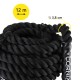 Канат тренувальний Cornix Battle Rope 12 м для кросфіту XR-0574 Black
