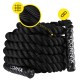 Канат тренувальний Cornix Battle Rope 12 м для кросфіту XR-0574 Black