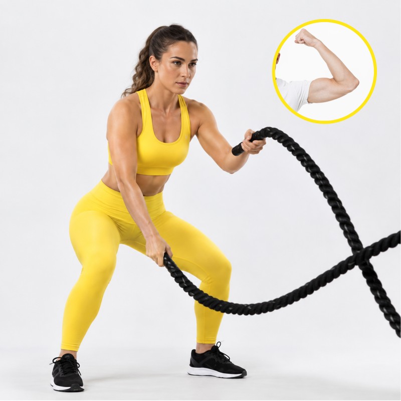 Канат тренувальний Cornix Battle Rope 9 м для кросфіту XR-0573 Black